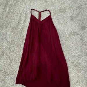 Burgundy Halter Dress
